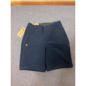 Fjall Raven Womens Abisko Trail Stretch Shorts Navy Blue Size 8